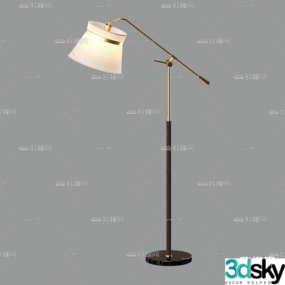 Light luxury reading lamp floor lamp 3D model