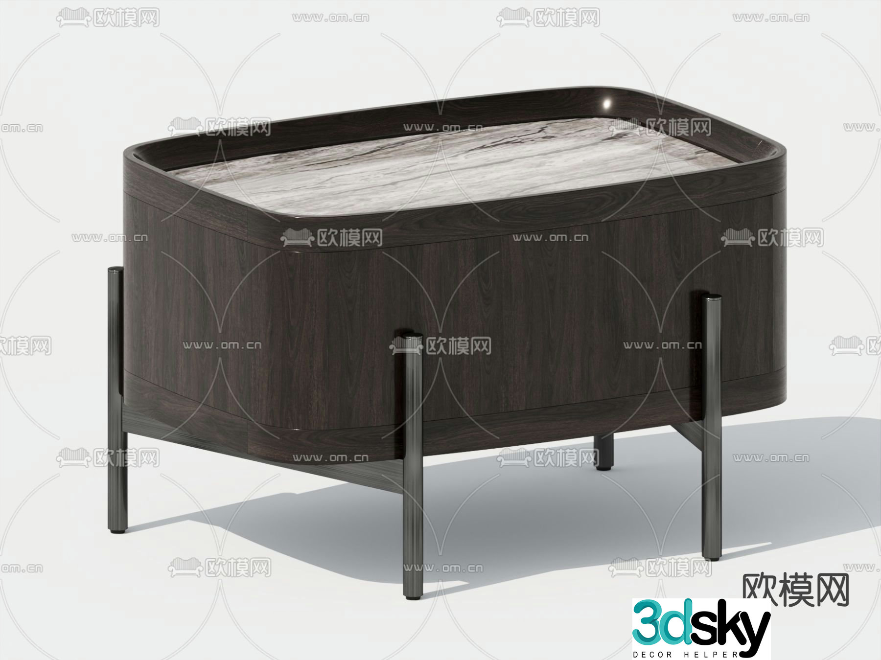 Modern bedside table 3d model