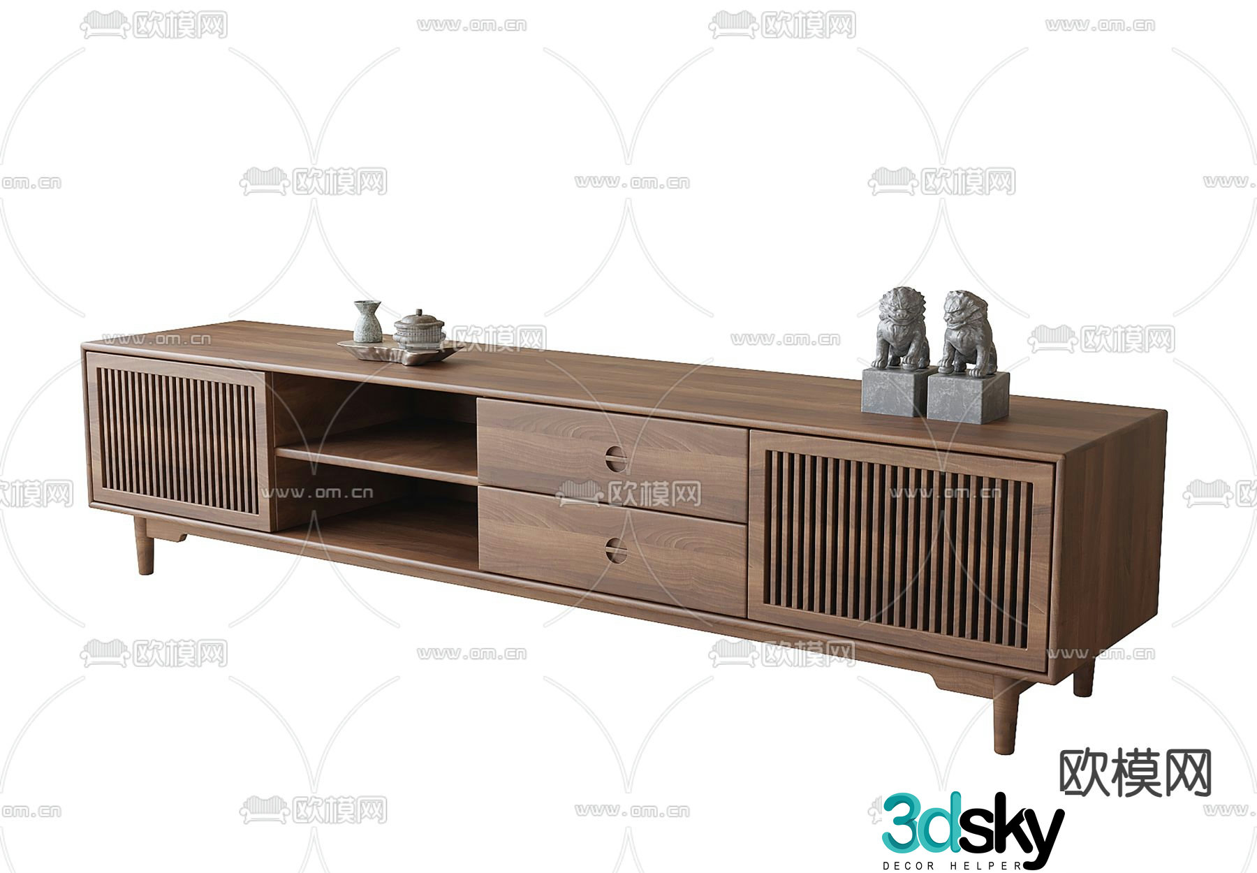 New Chinese style TV cabinet 3d model