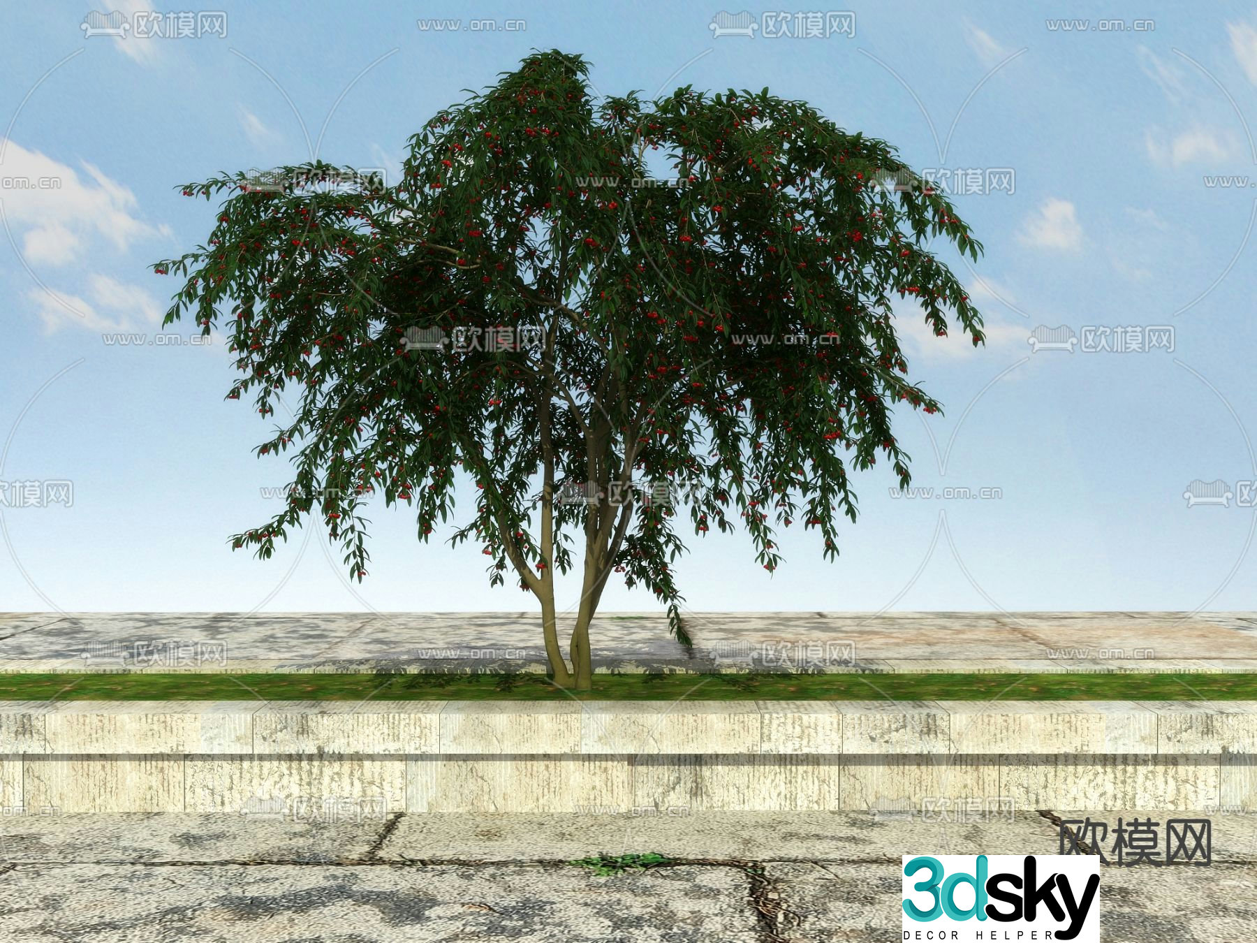 Big tree Landscape tree Flower tree 3d model