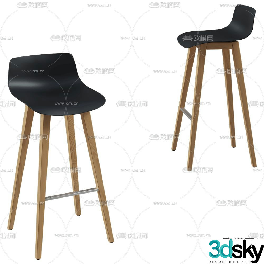 Brunner bar chair high chair 3d model