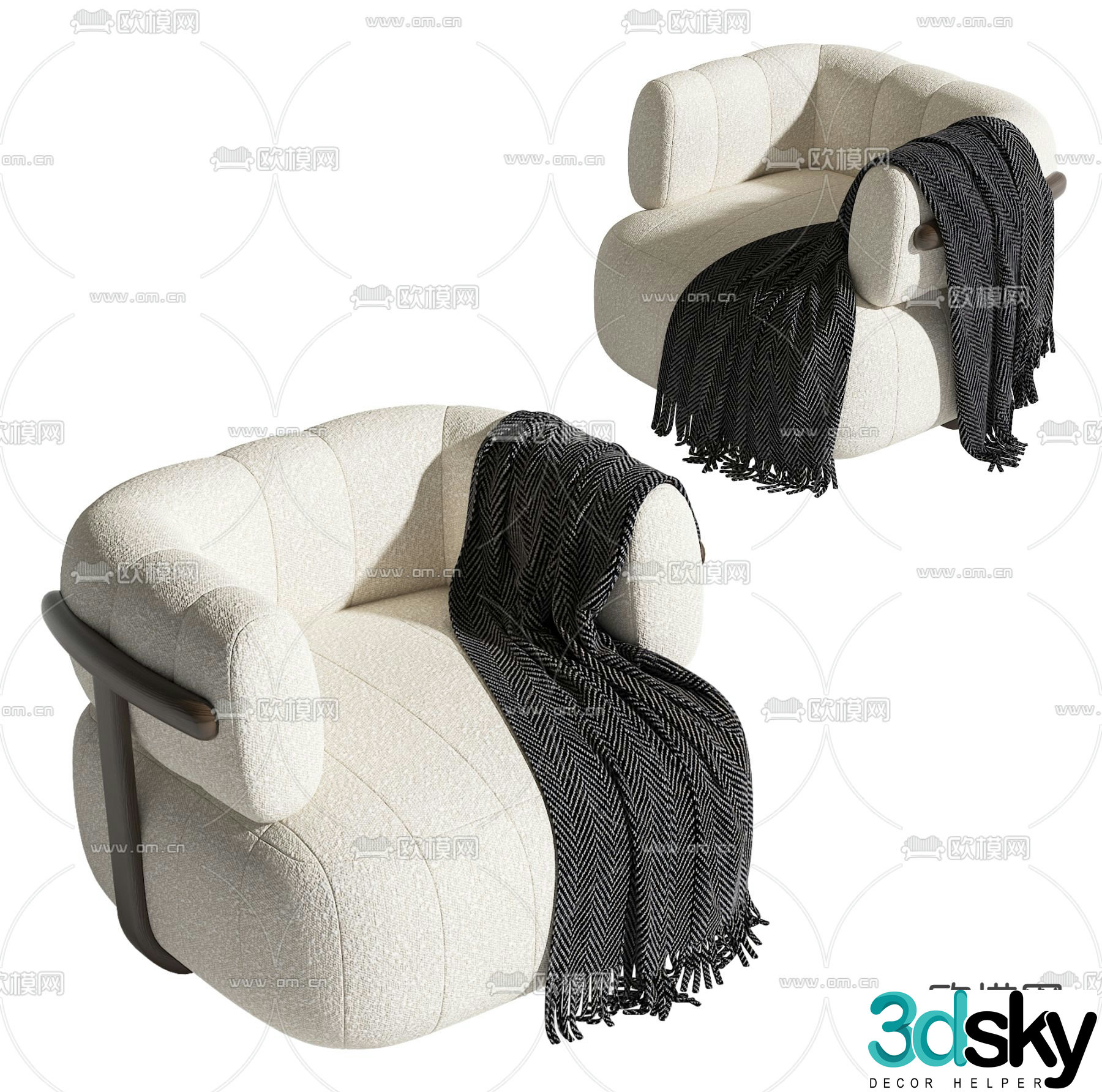 Single sofa 3d model