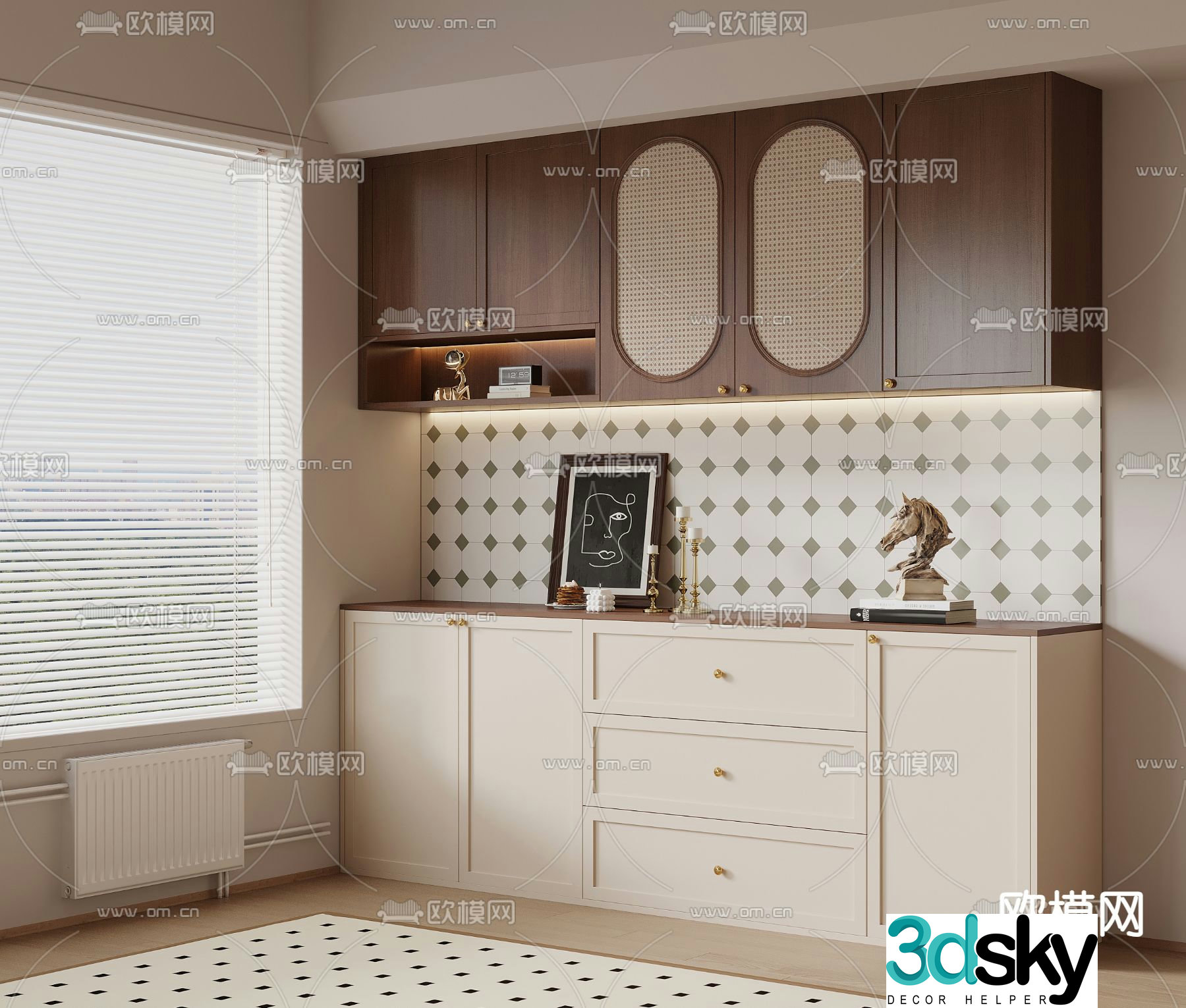 Middle-aged sideboard 3D model