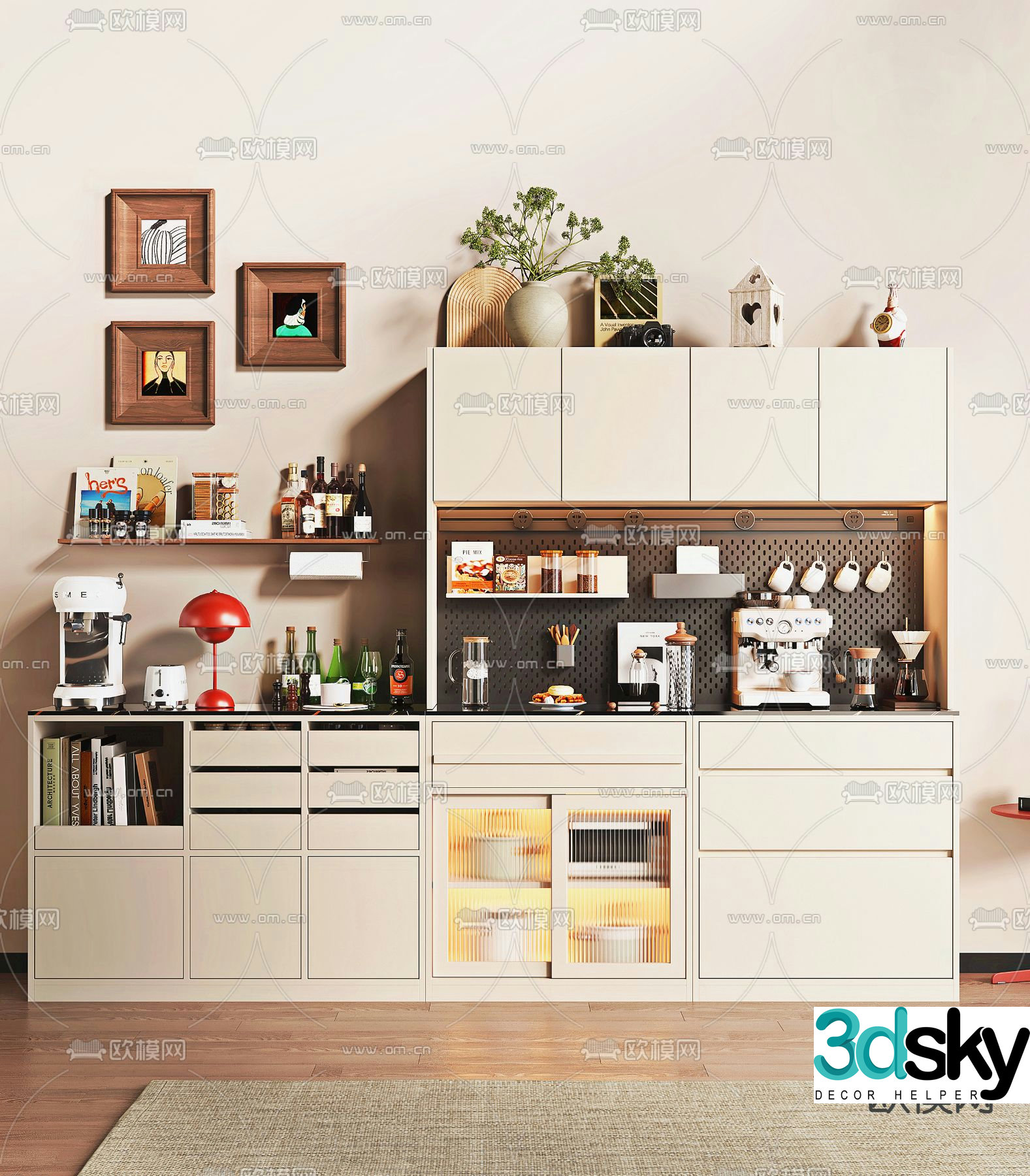 Modern sideboard 3d model