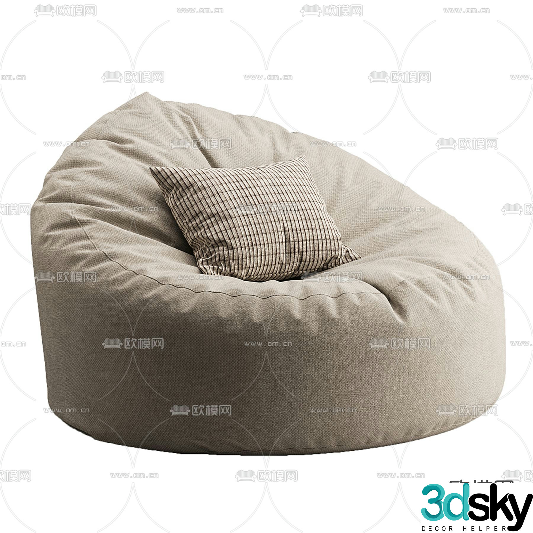 GreatBeanBags modern beanbag 3d model