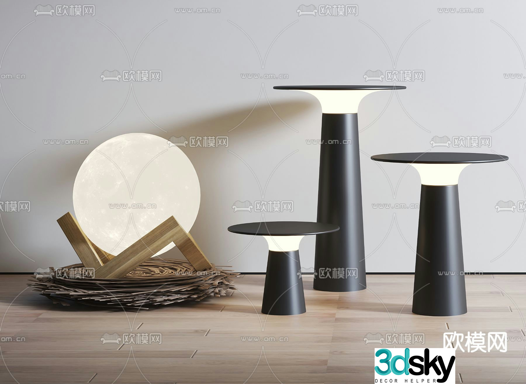 Outdoor lawn lamp Floor lamp Bird’s nest lamp Garden lamp 3d model