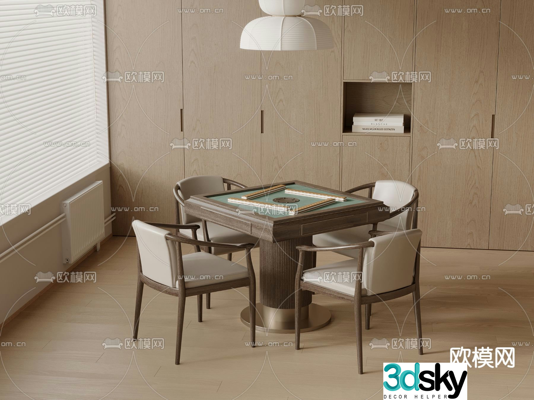 New Chinese style mahjong table 3d model