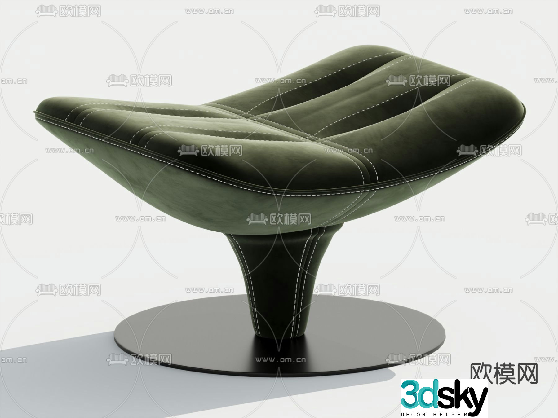 Modern stool sofa stool footrest 3d model
