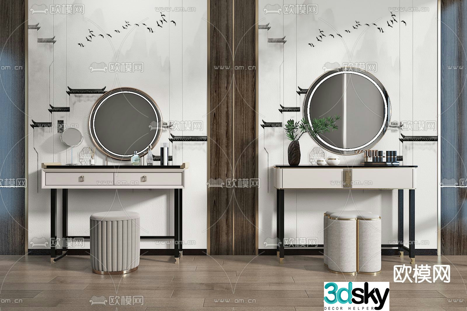 New Chinese style dresser 3d model