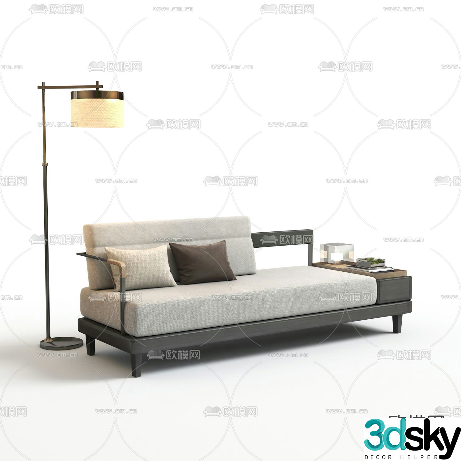 New Chinese style chaise longue 3d model