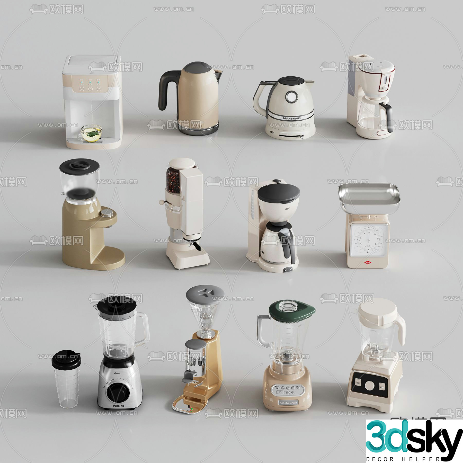 Kitchen appliances juicer wall breaker 3d model
