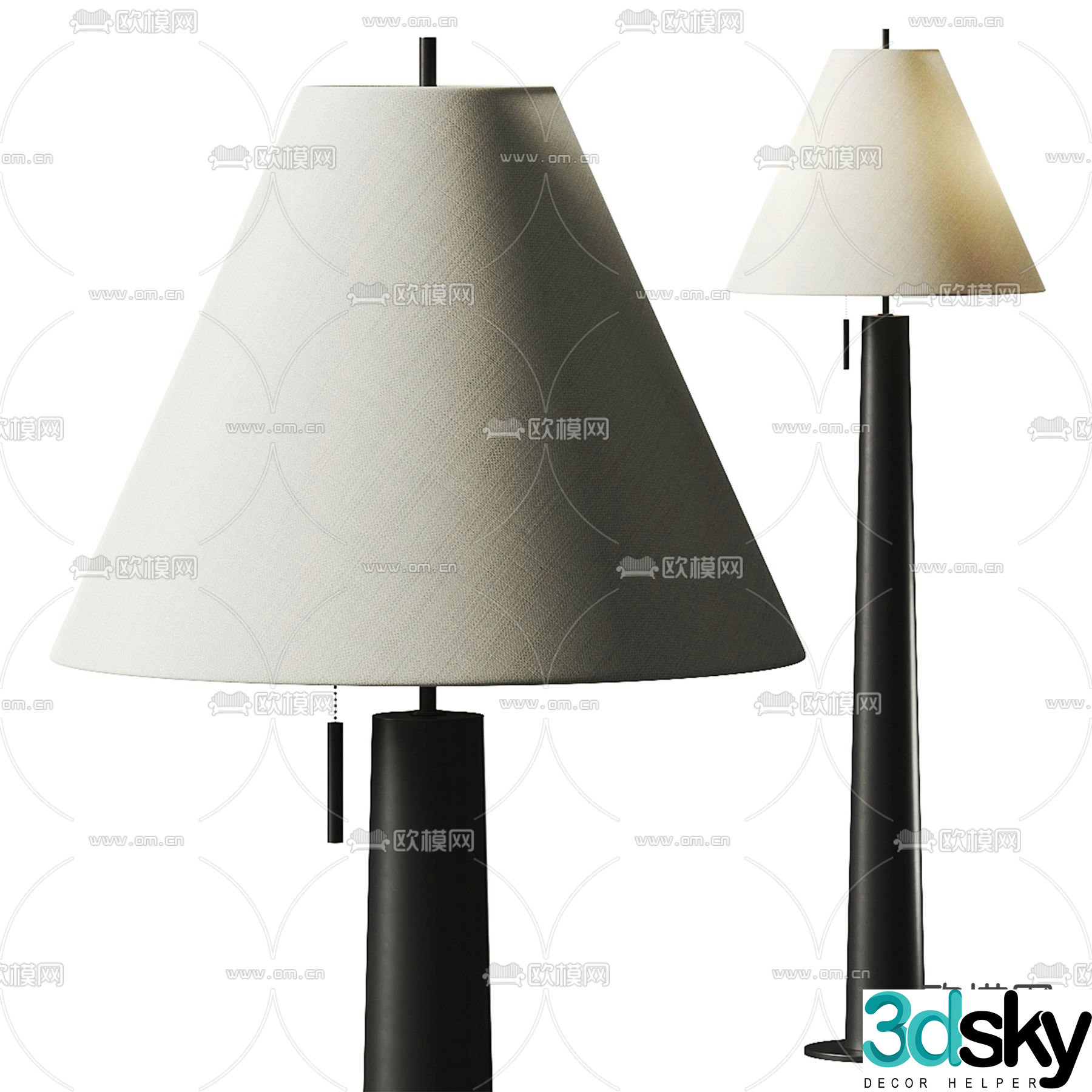 Harold modern floor lamp 3d model