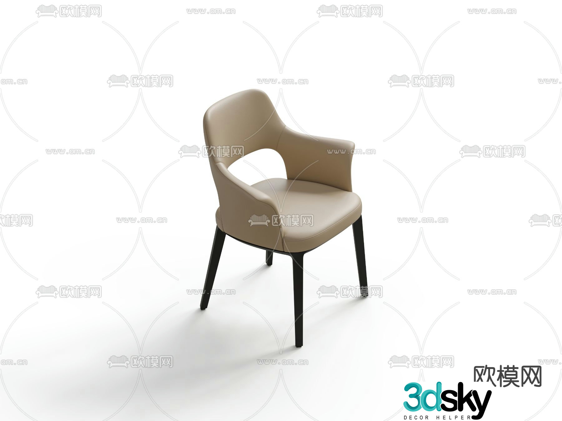 Modern leisure chair single chair 3d model