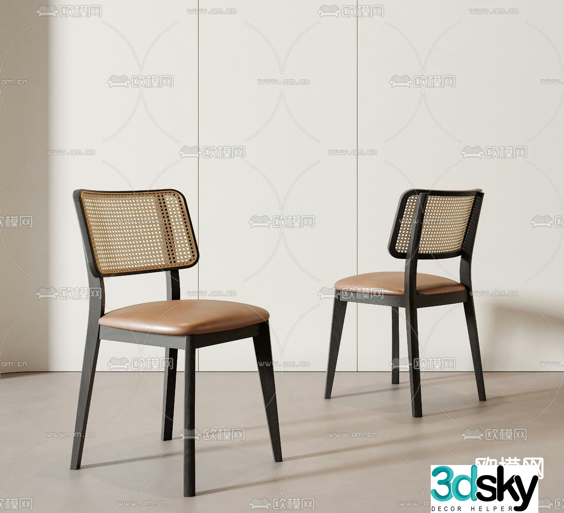 Medieval style dining chair 3d model