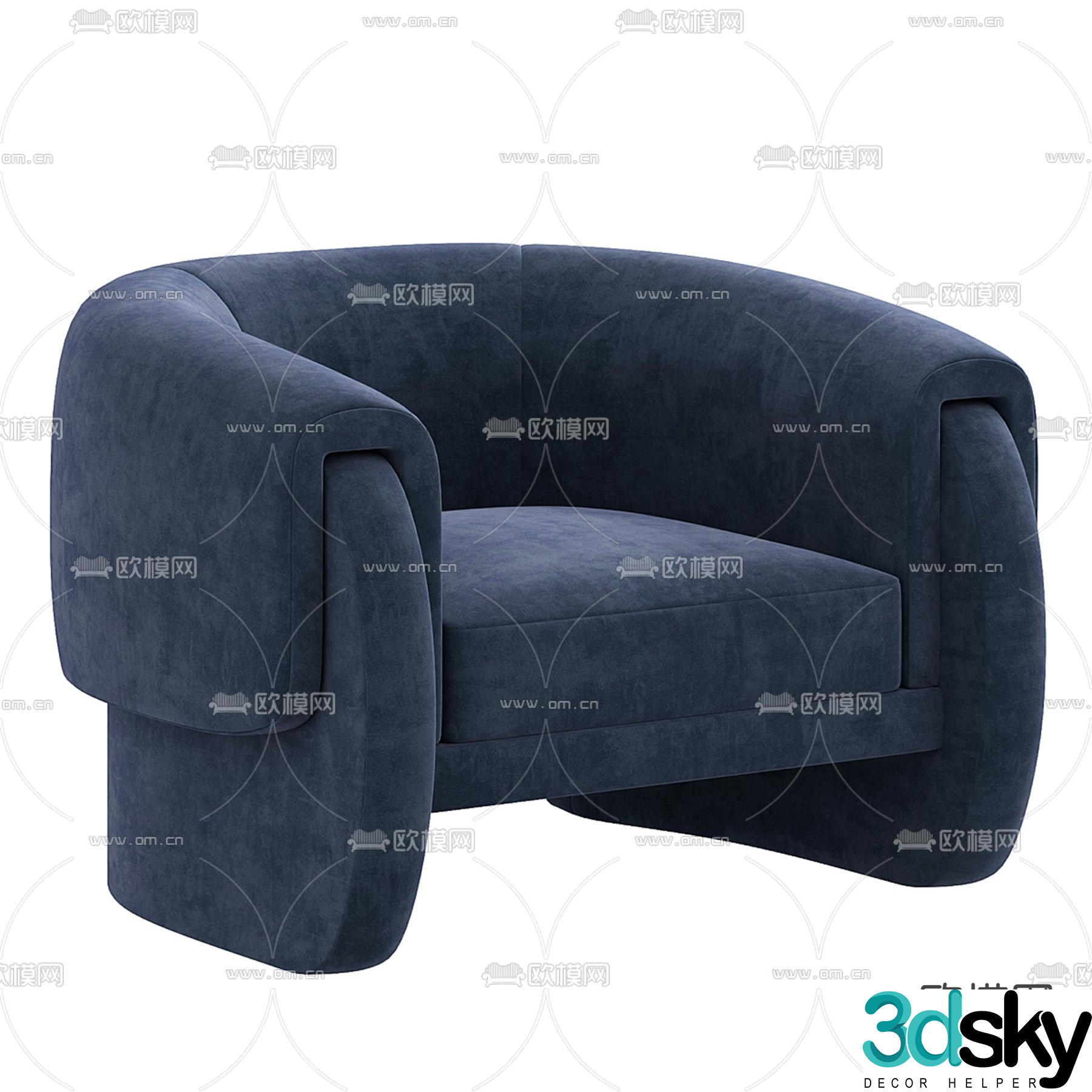 Brandt Italian armchair 3d model