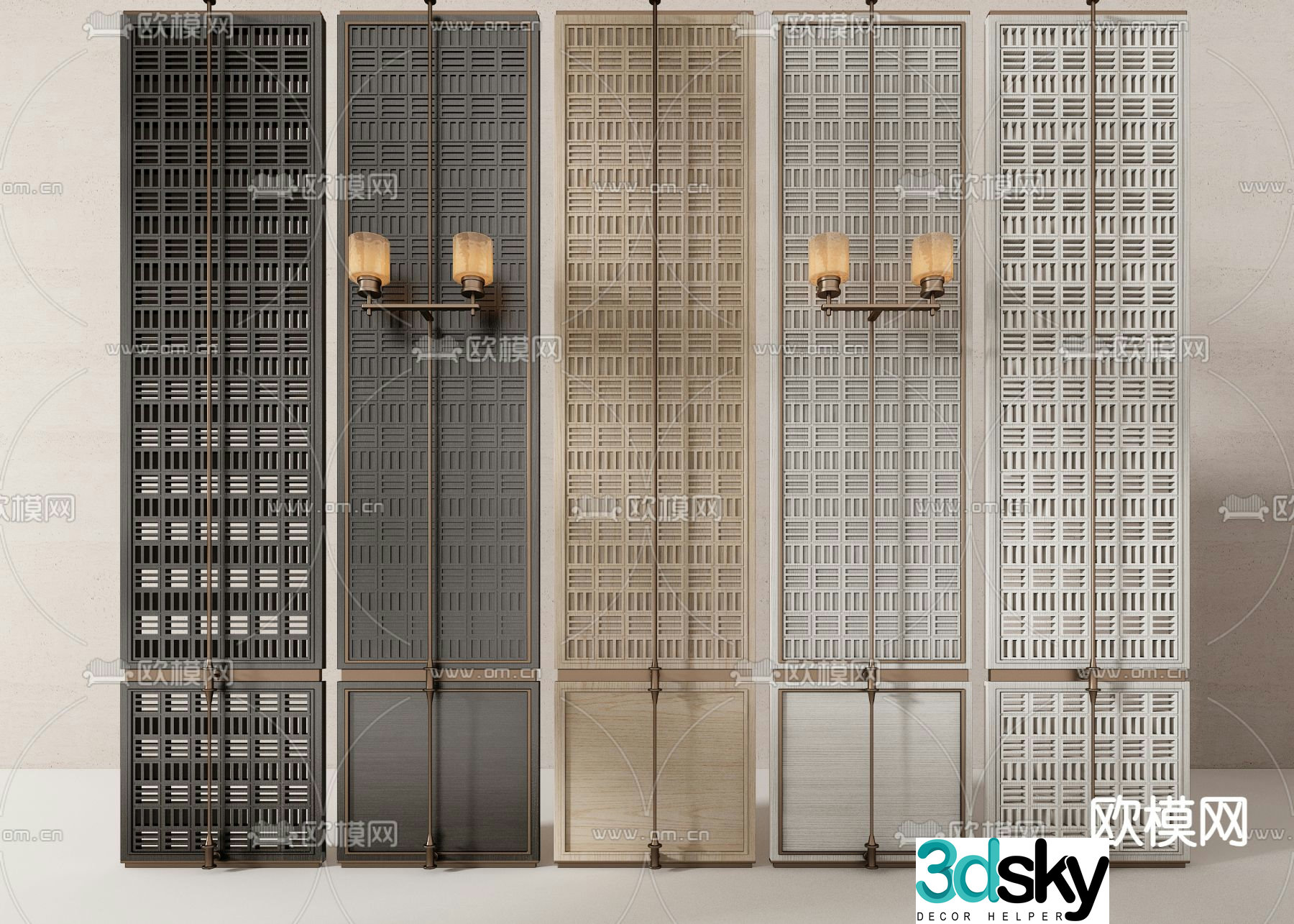 CCD Modern Hotel Screen Partition 3D Model