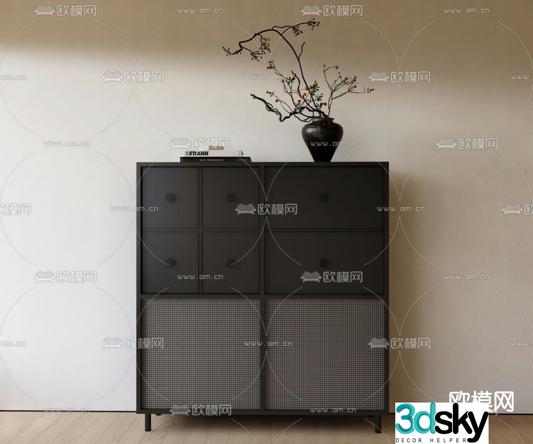 Wasabi chest of drawers side cabinet 3D model