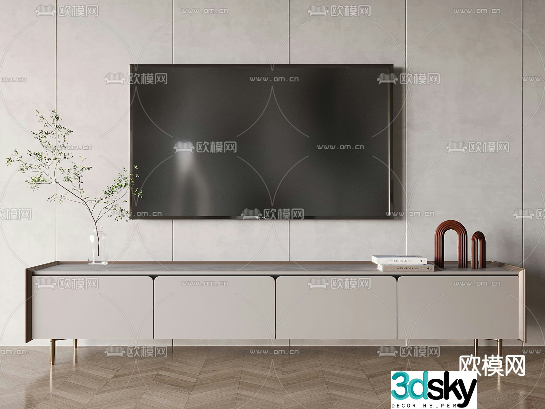 Modern TV cabinet 3d model