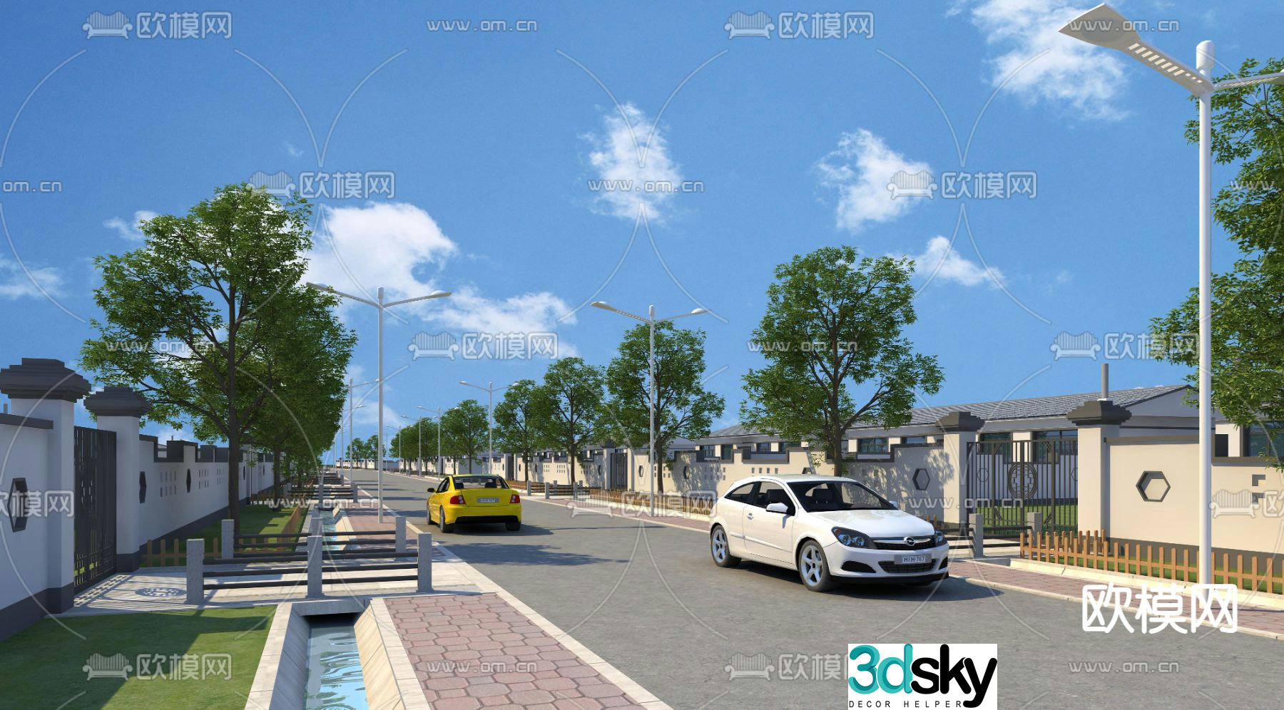 road landscape road 3d model