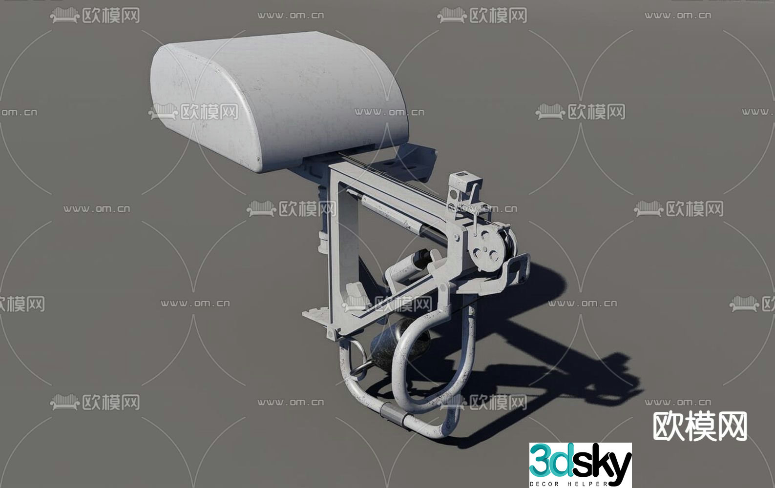 Industrial wind winch 3d model