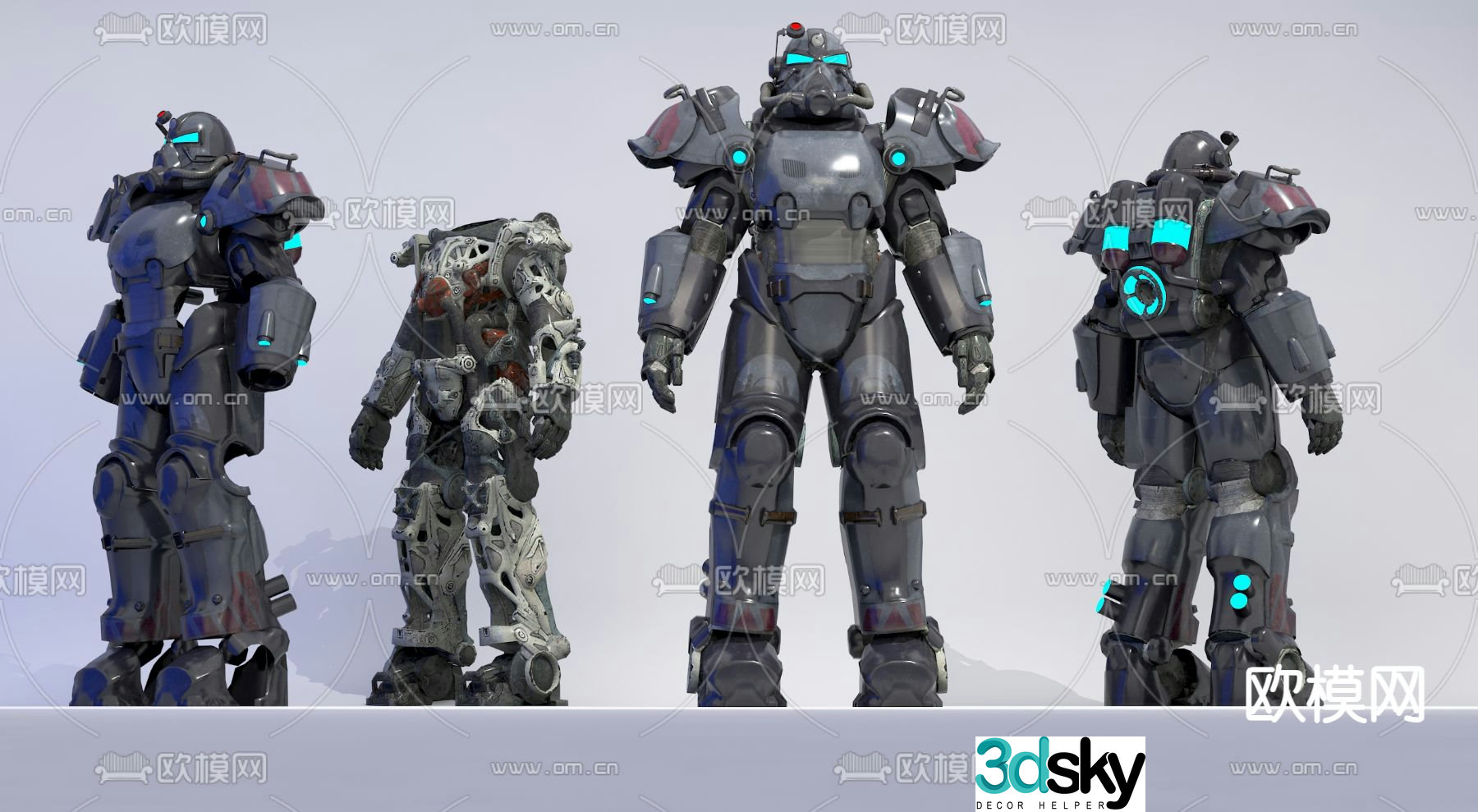 Modern robot 3d model