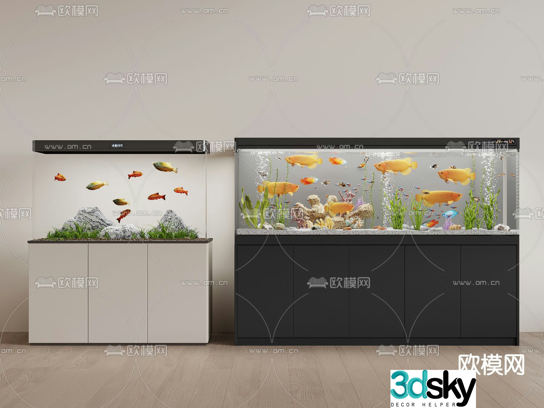 Fish tank Aquarium 3d model