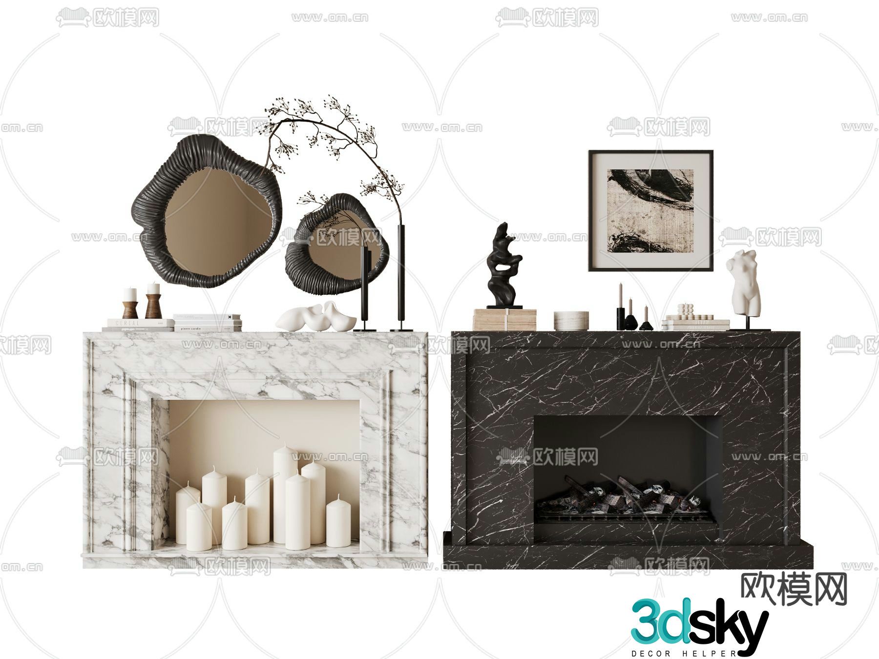 French fireplace 3d model