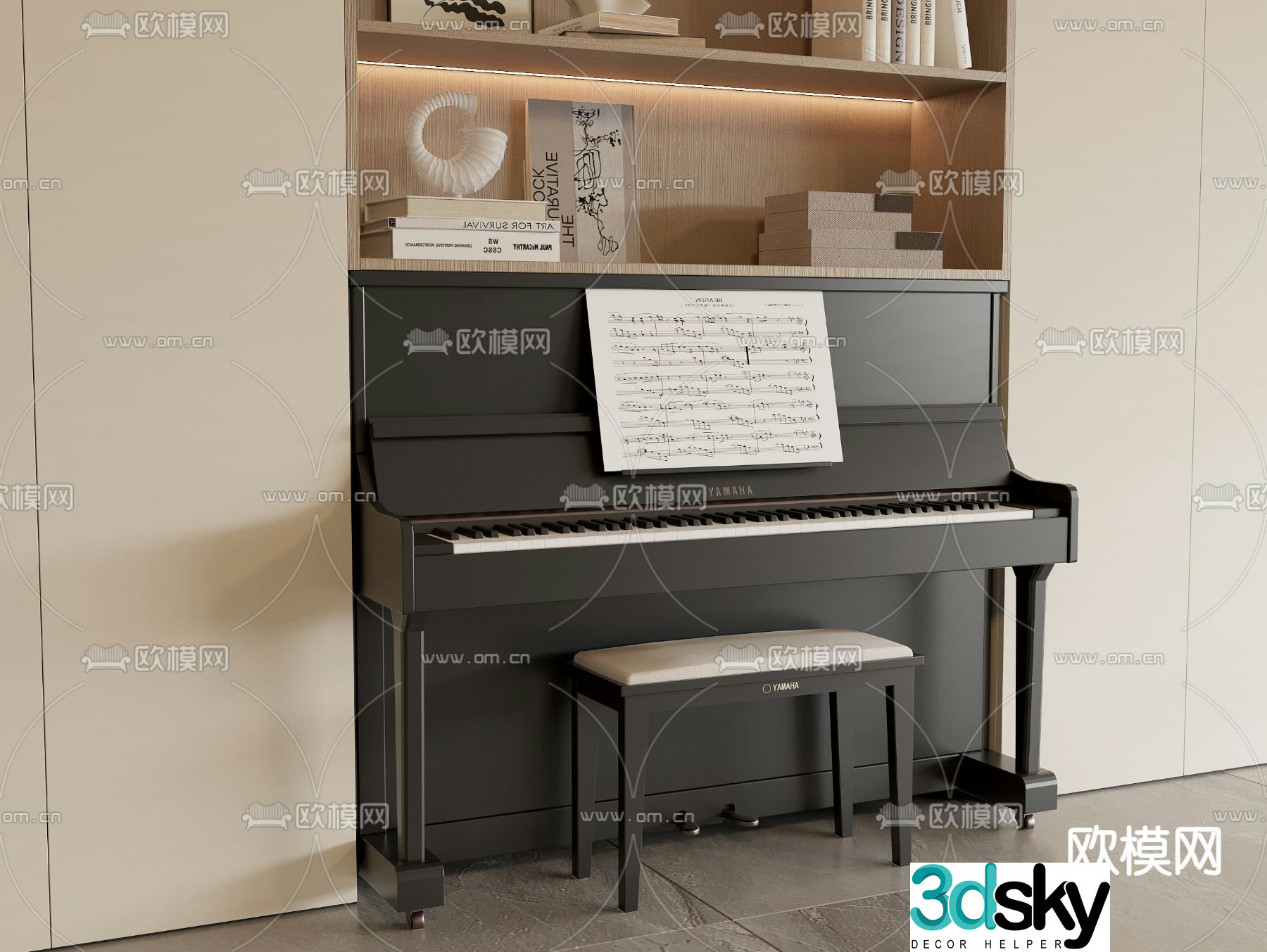piano 3d model