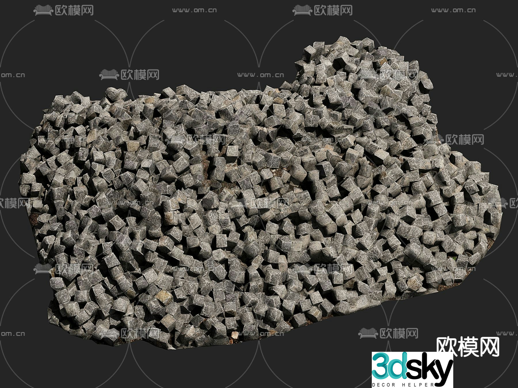 stone rock stone 3d model