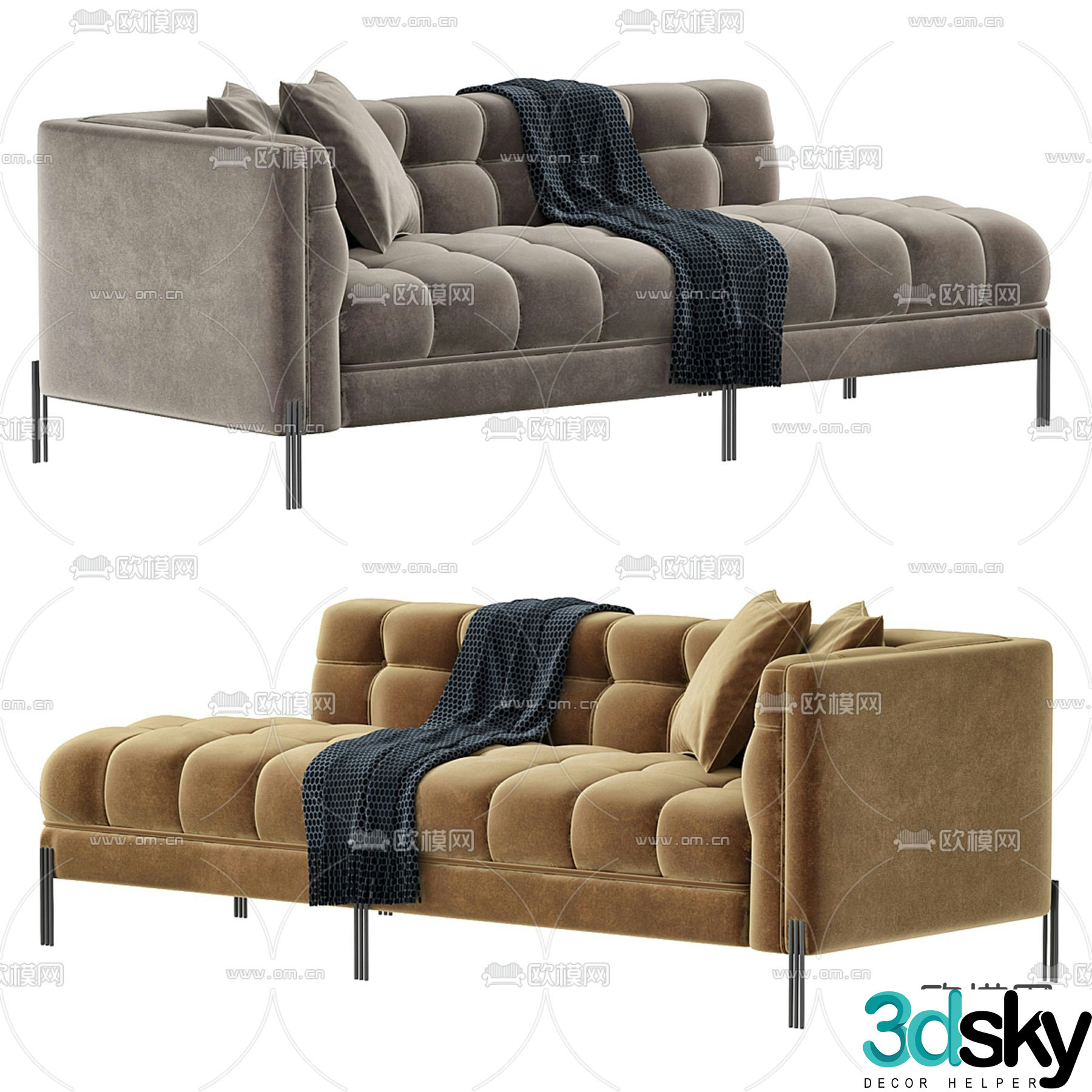 Sienna chaise longue 3d model