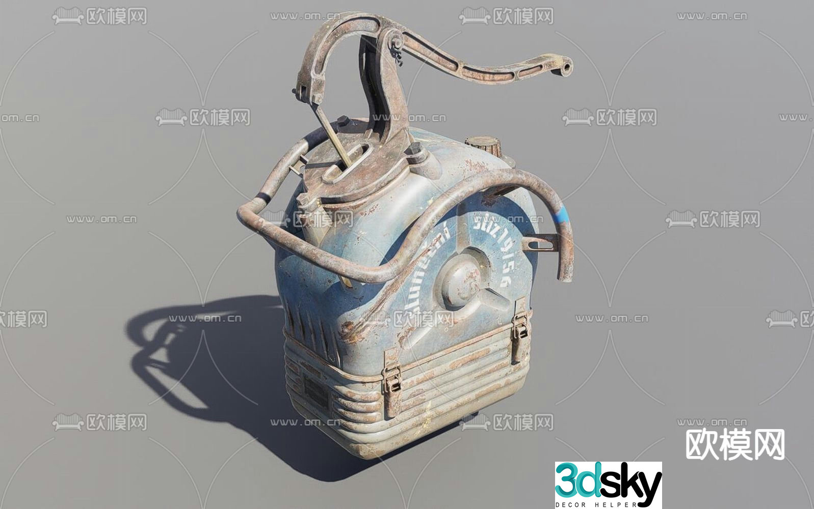 Industrial wind equipment liquid tank 3d model