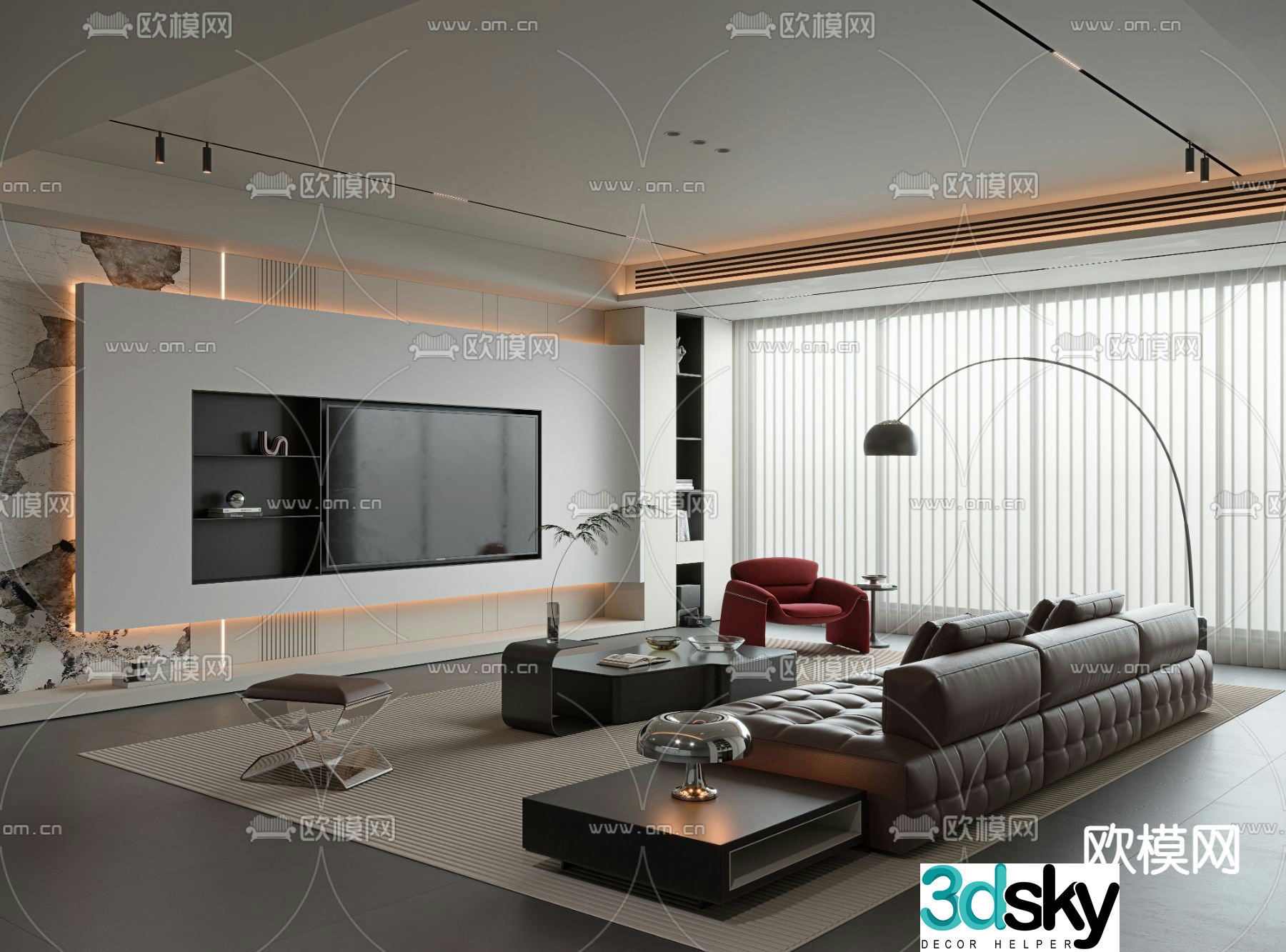 Italian living room 3d model