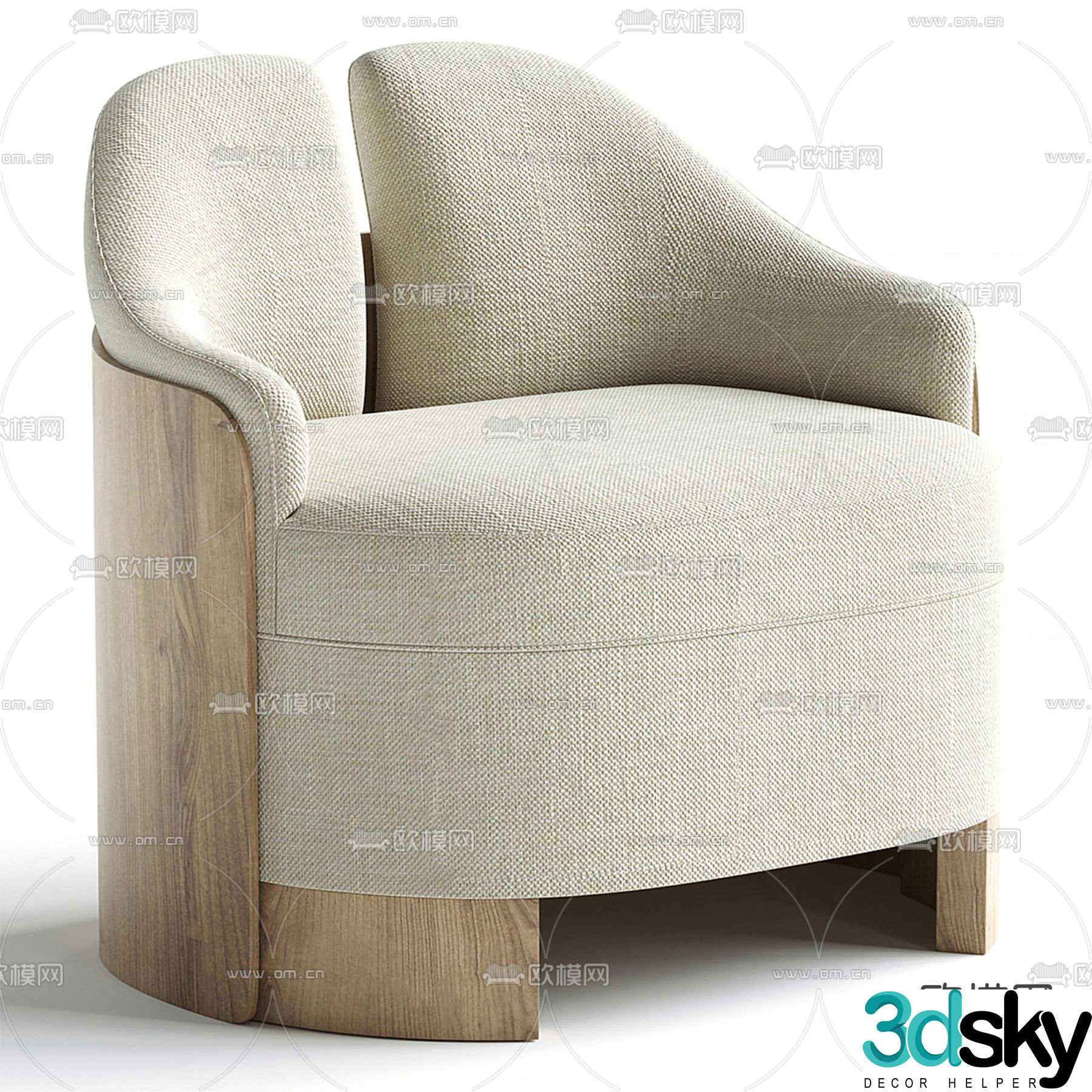 MousStudio sofa chair leisure chair 3d model
