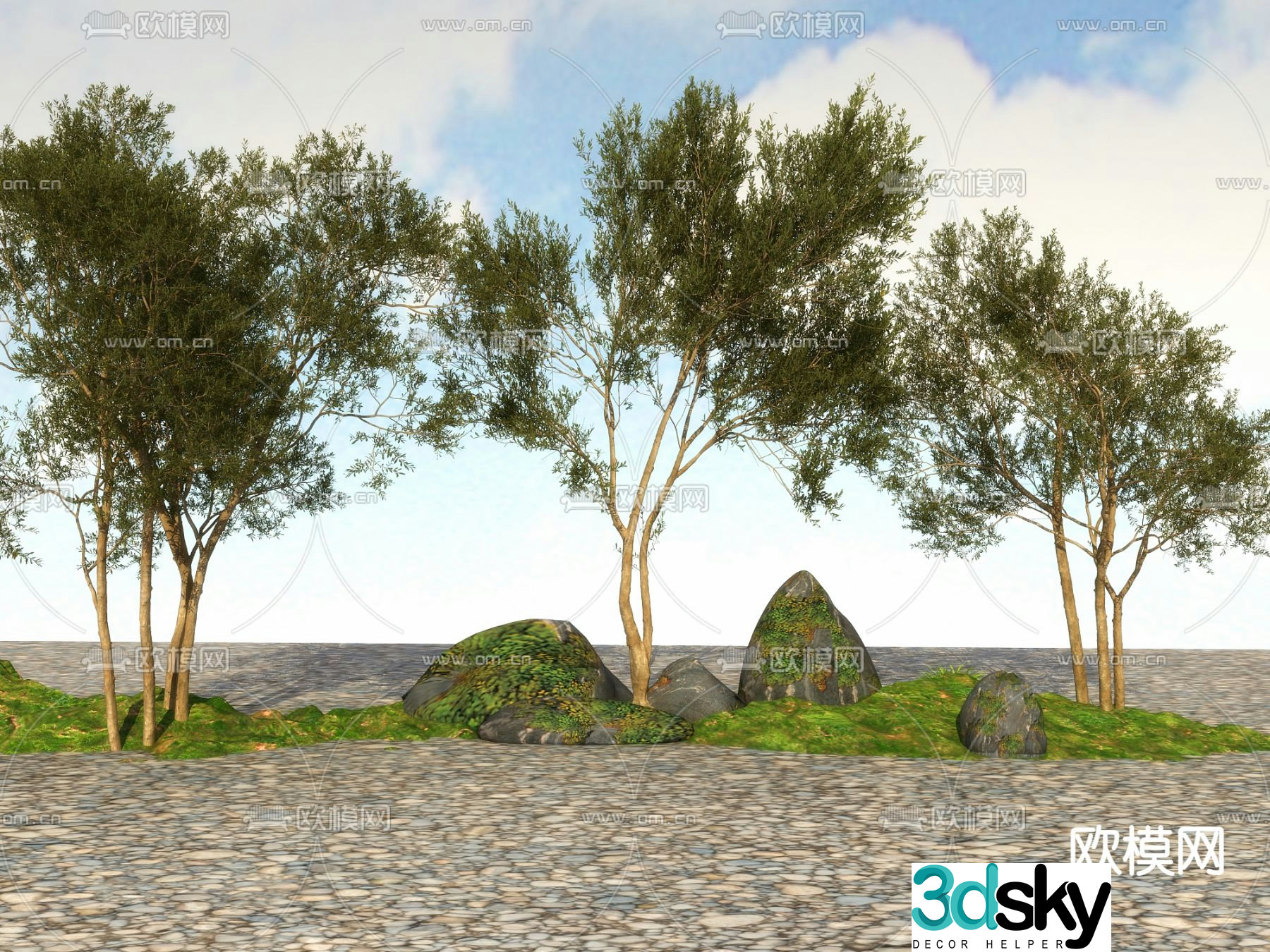 Big tree Landscape tree Street tree 3d model