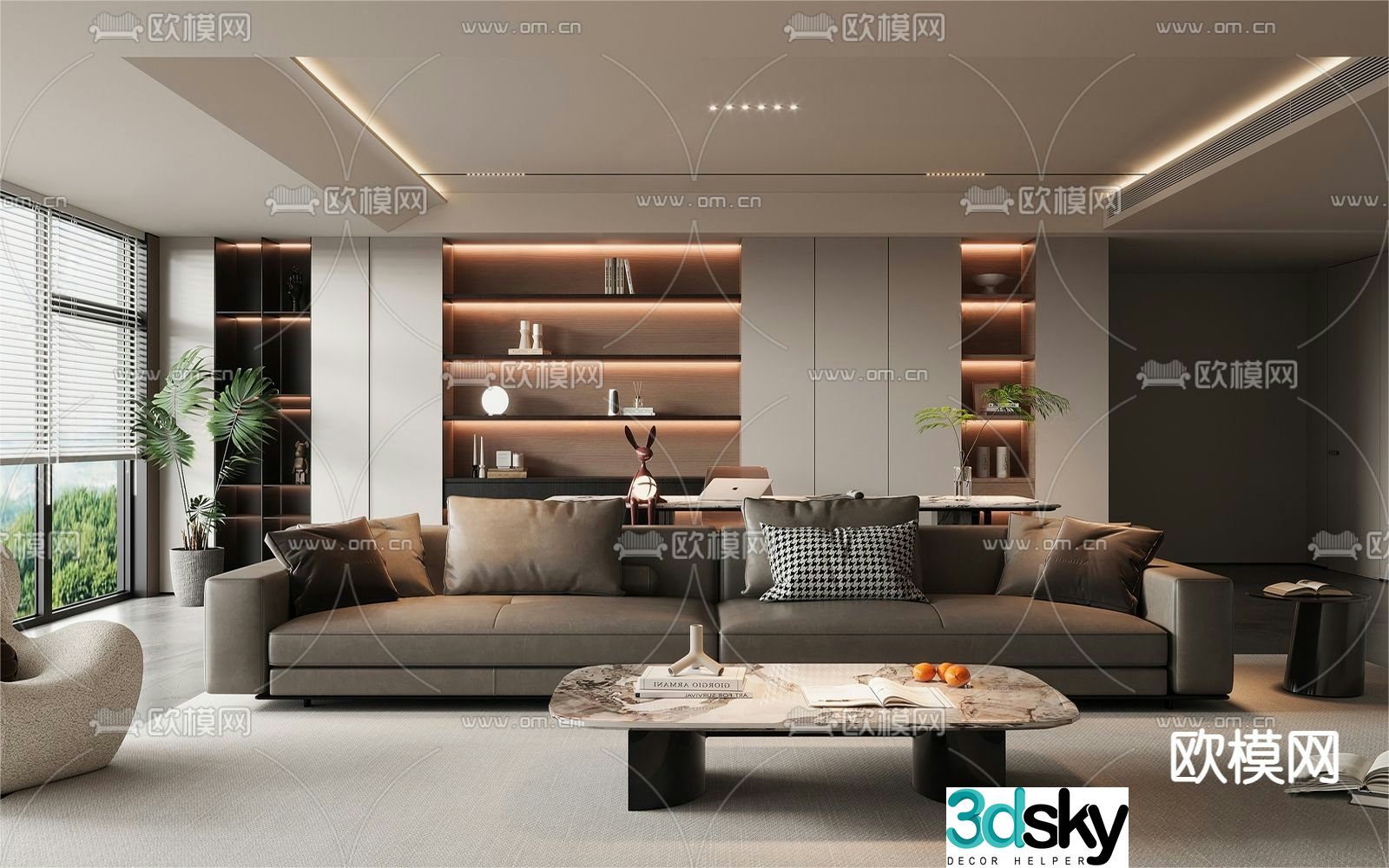 Italian living room 3d model