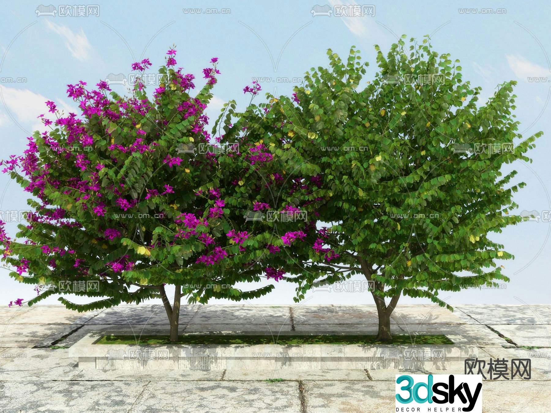 Landscape tree tree hair tree 3d model