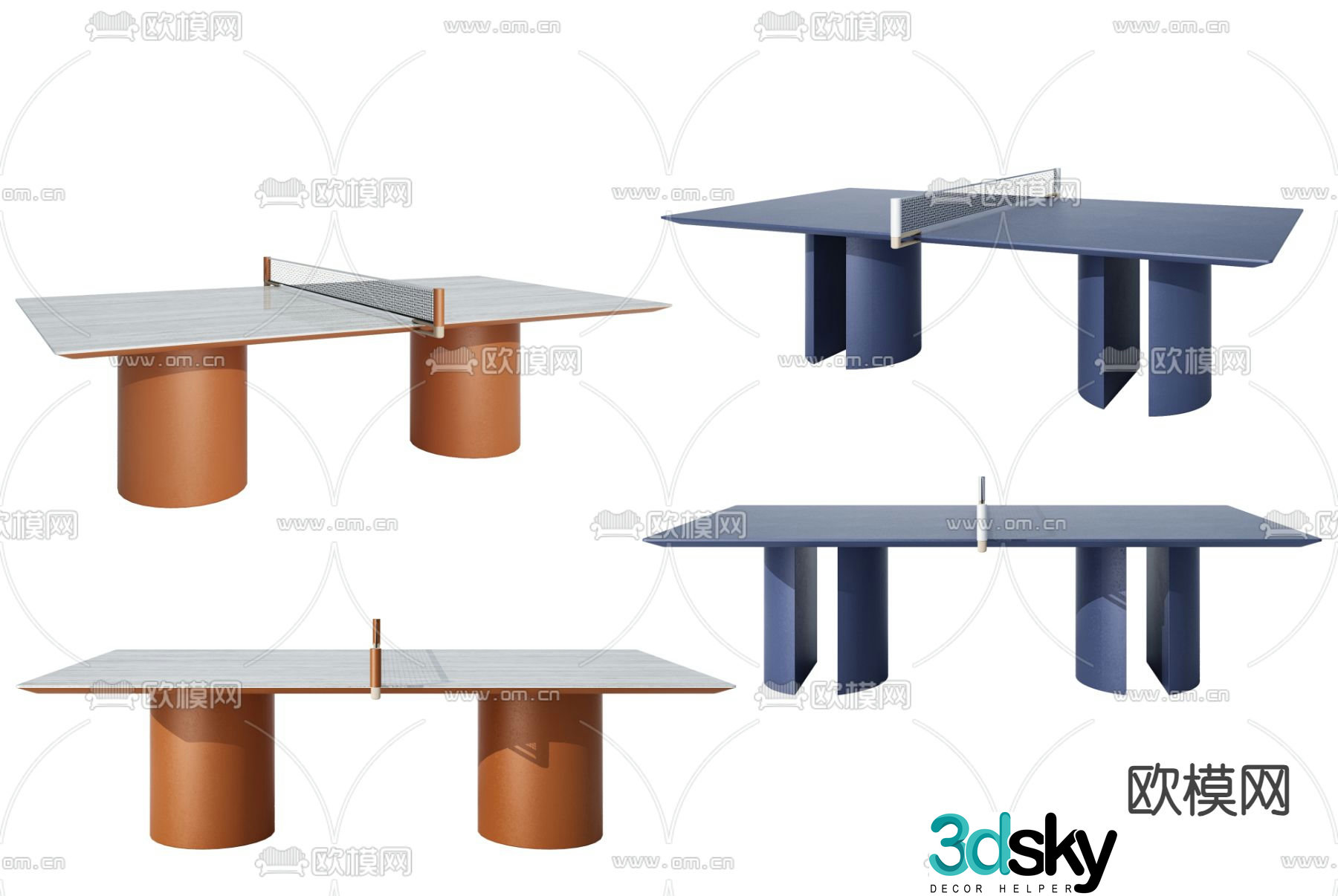 Table Tennis Table Table Tennis Table 3d model