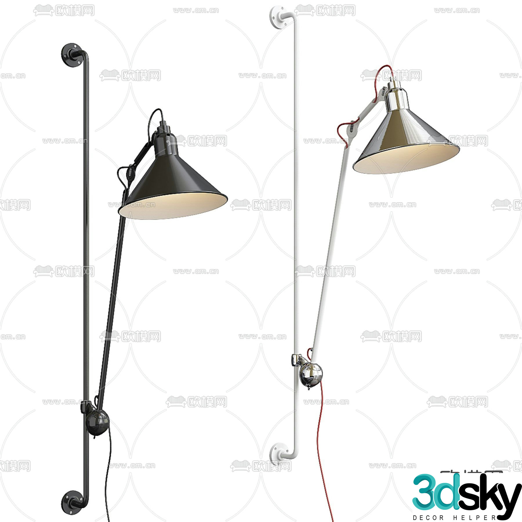 Light luxury wall lamp 3D model