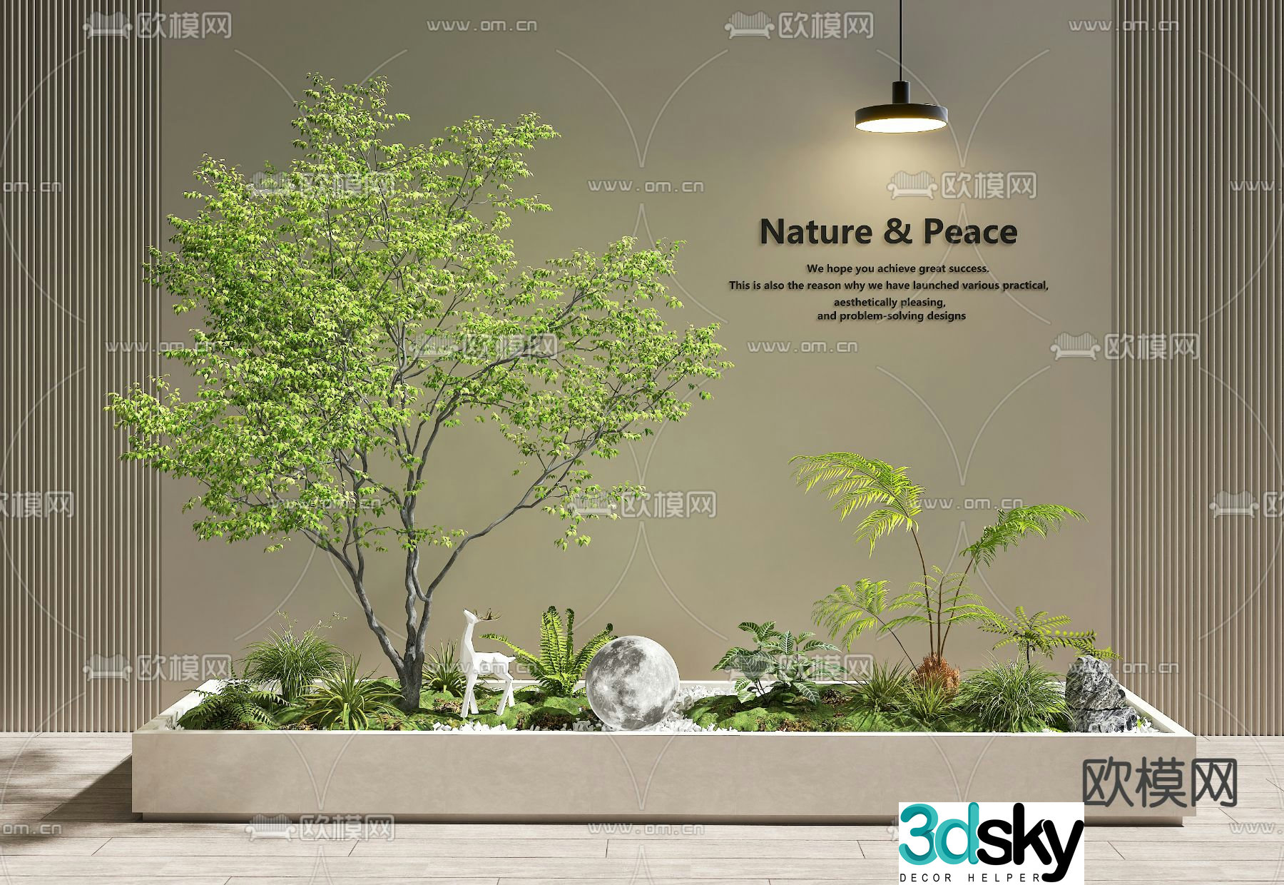 Indoor landscape landscape sketch 3d model