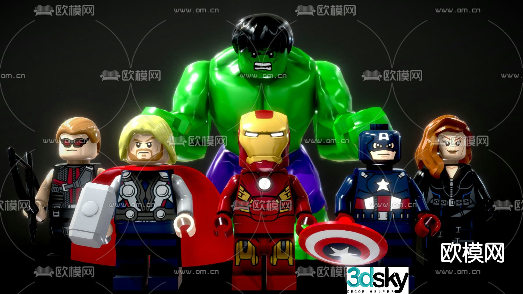Marvel Toys Avengers Figures Lego Dolls 3D Model
