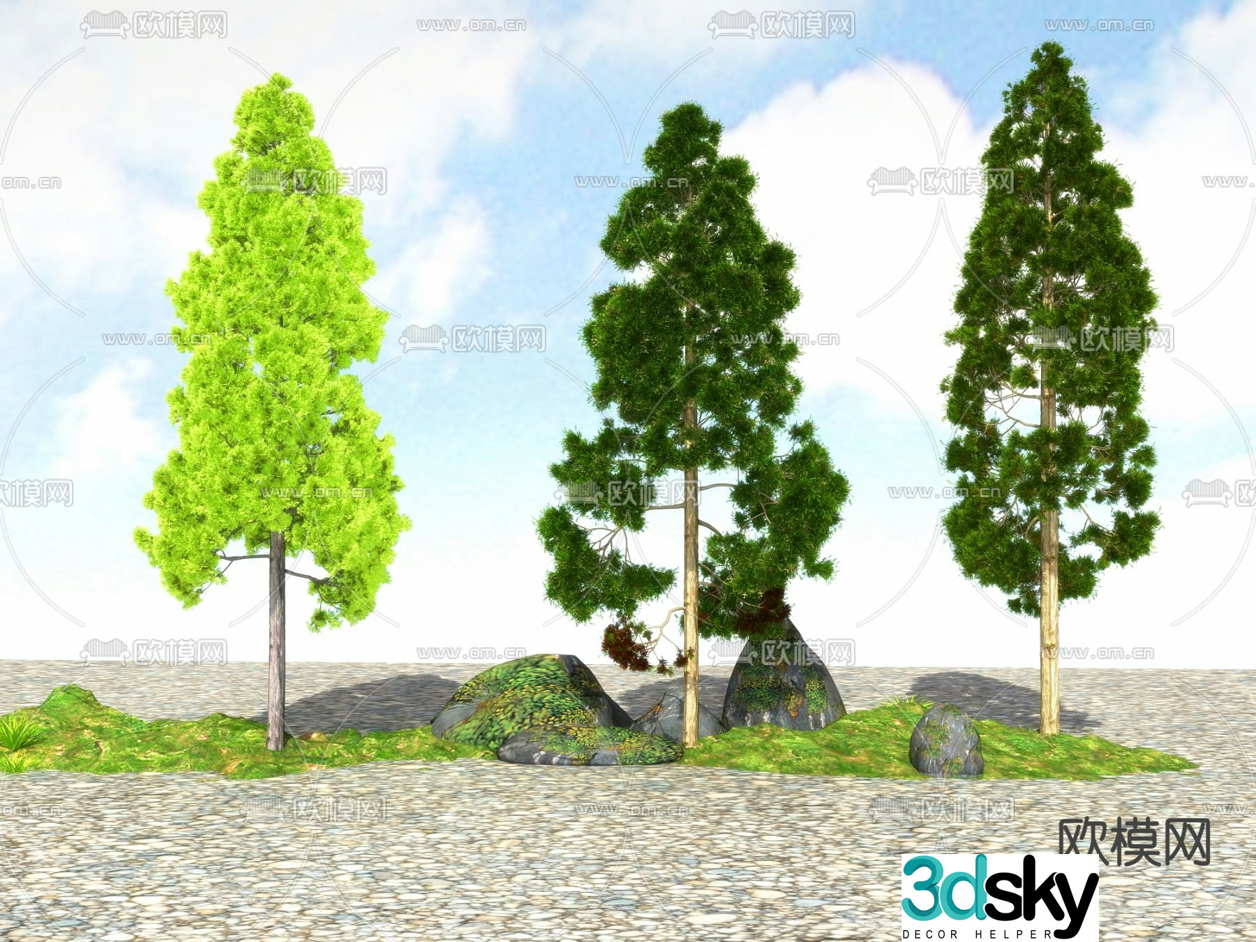 Landscape tree tree big tree 3d model