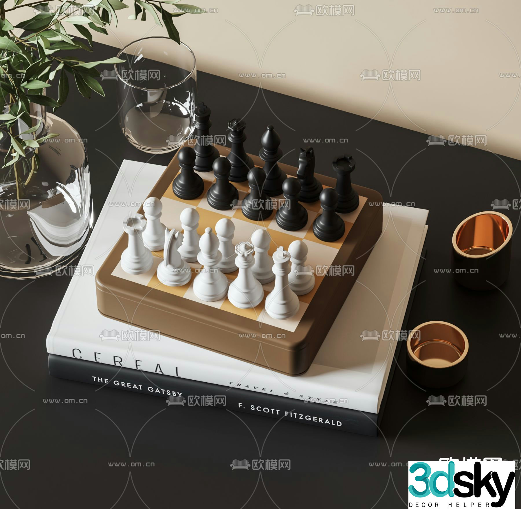 Five-dimensional chess mini chess 3d model