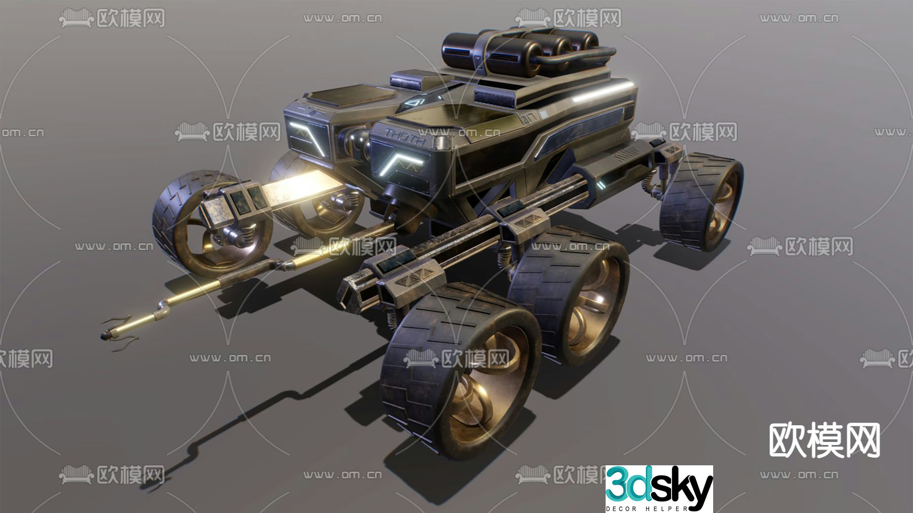Industrial style Mars probe 3D model