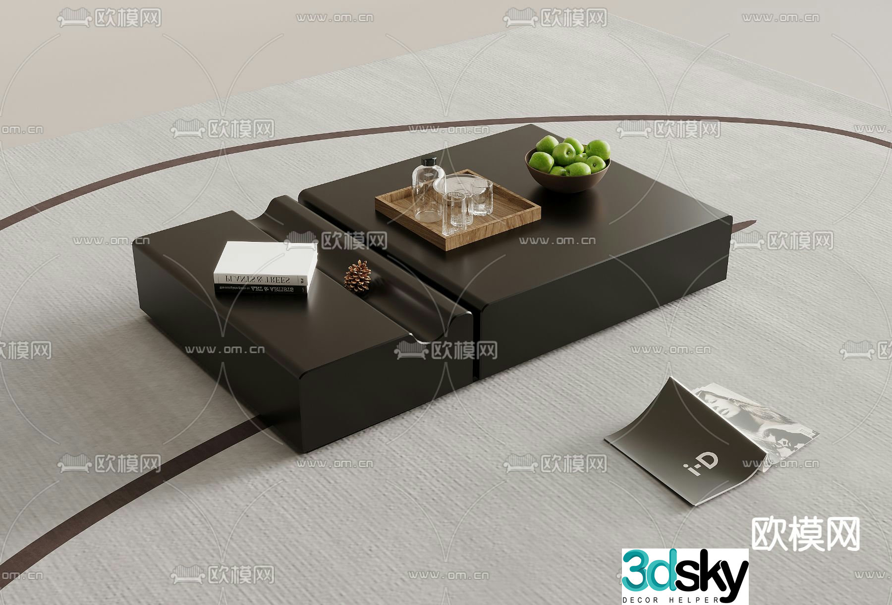 Modern coffee table 3d model