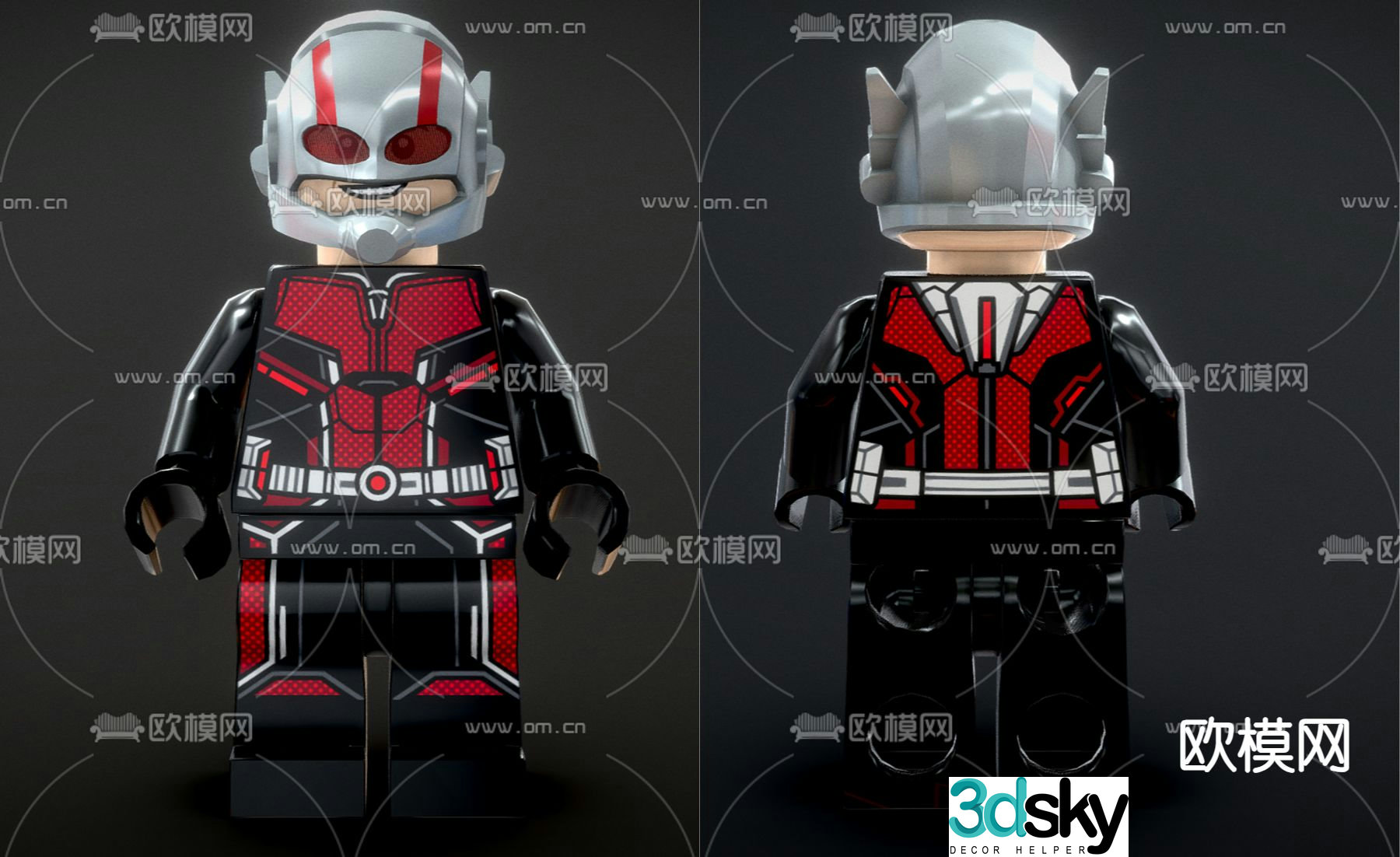 Ant-Man toys building block figures Lego character 3D model