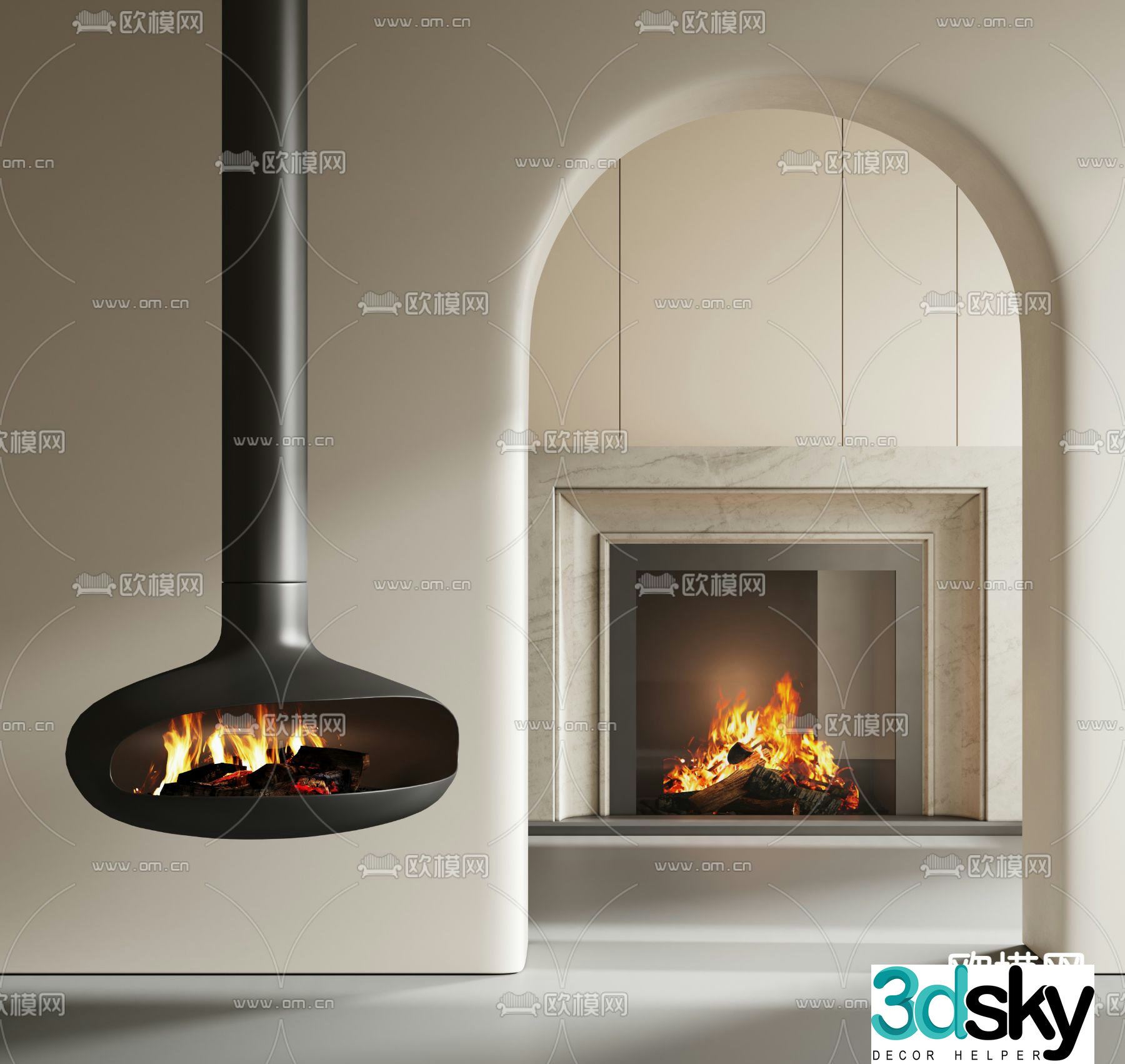 Fireplace Stove 3d model