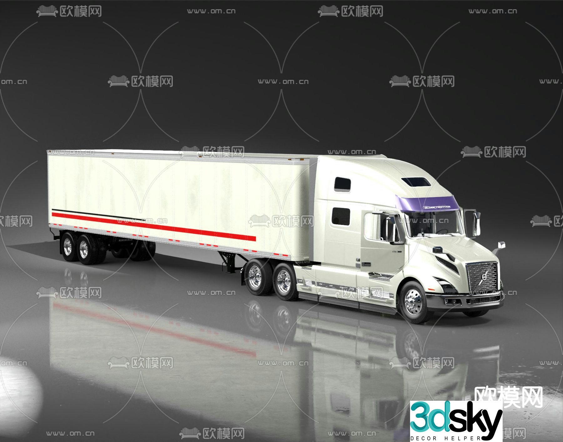 Logistics vehicle transport vehicle truck 3d model