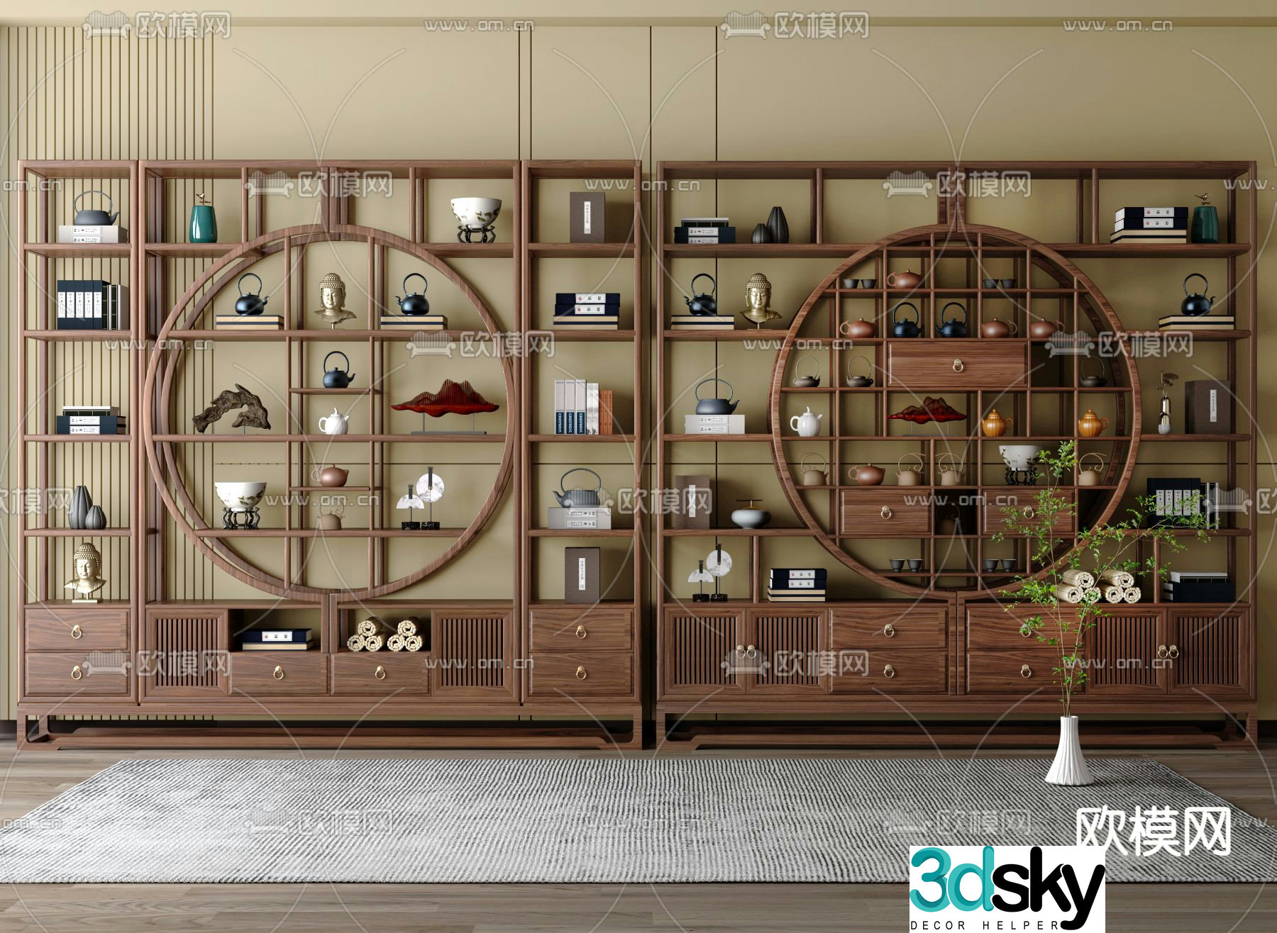 Bogu rack new Chinese style storage rack display rack 3d model