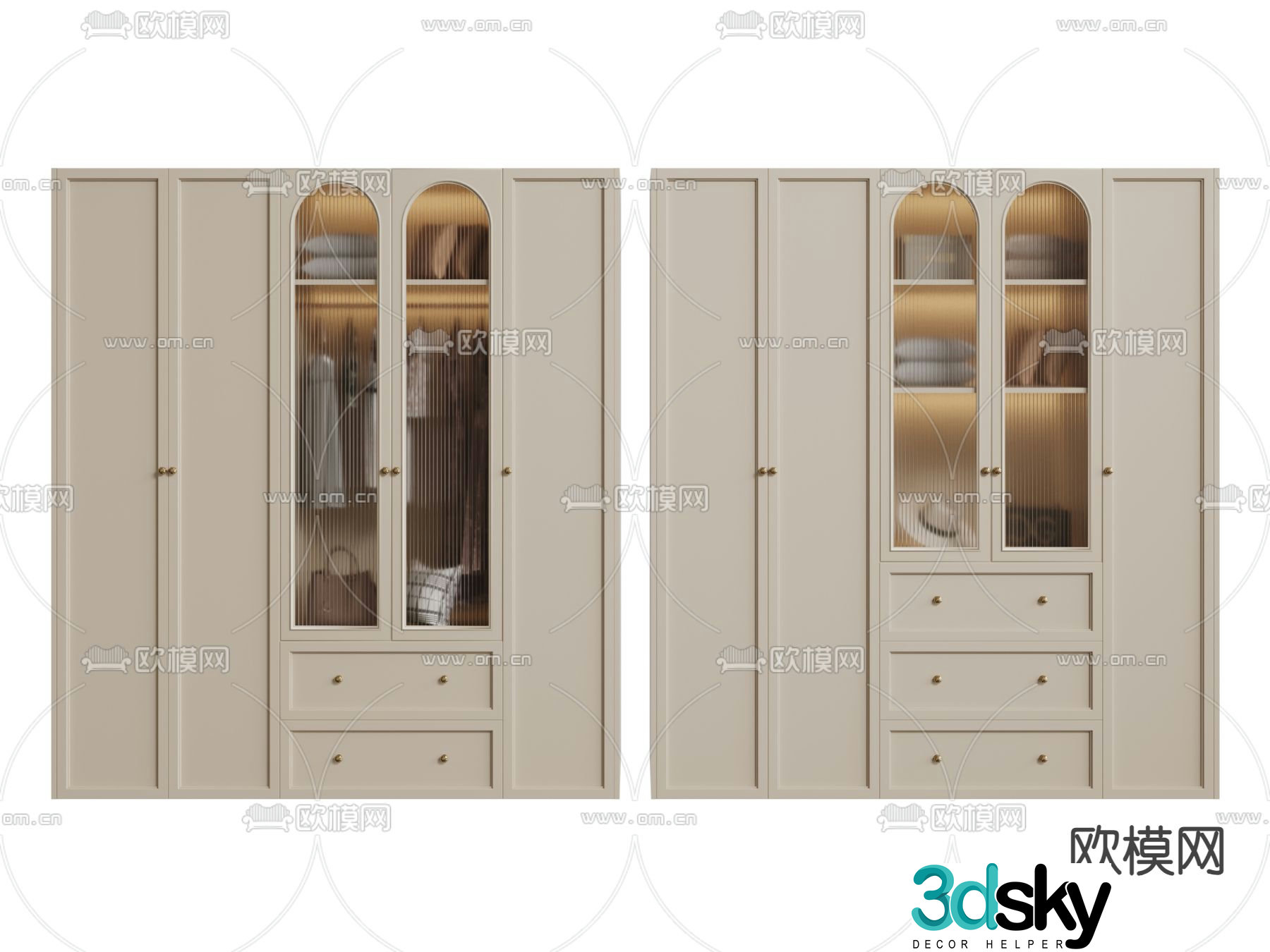 French wardrobe 3d model