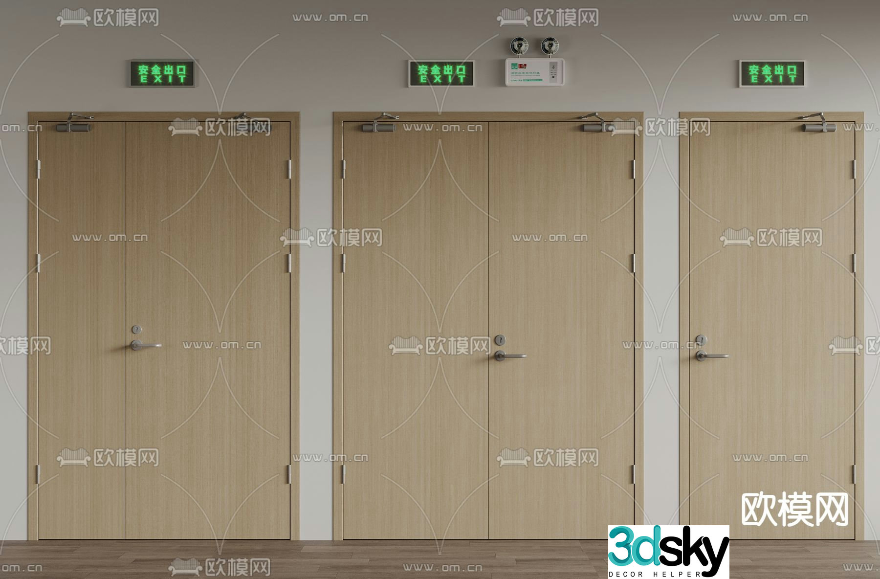 fire door fire door safety door 3d model